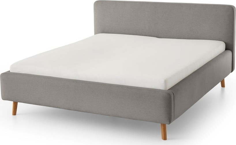 Šedá čalouněná dvoulůžková postel bez roštu 140x200 cm Mattis – Meise Möbel Meise Möbel