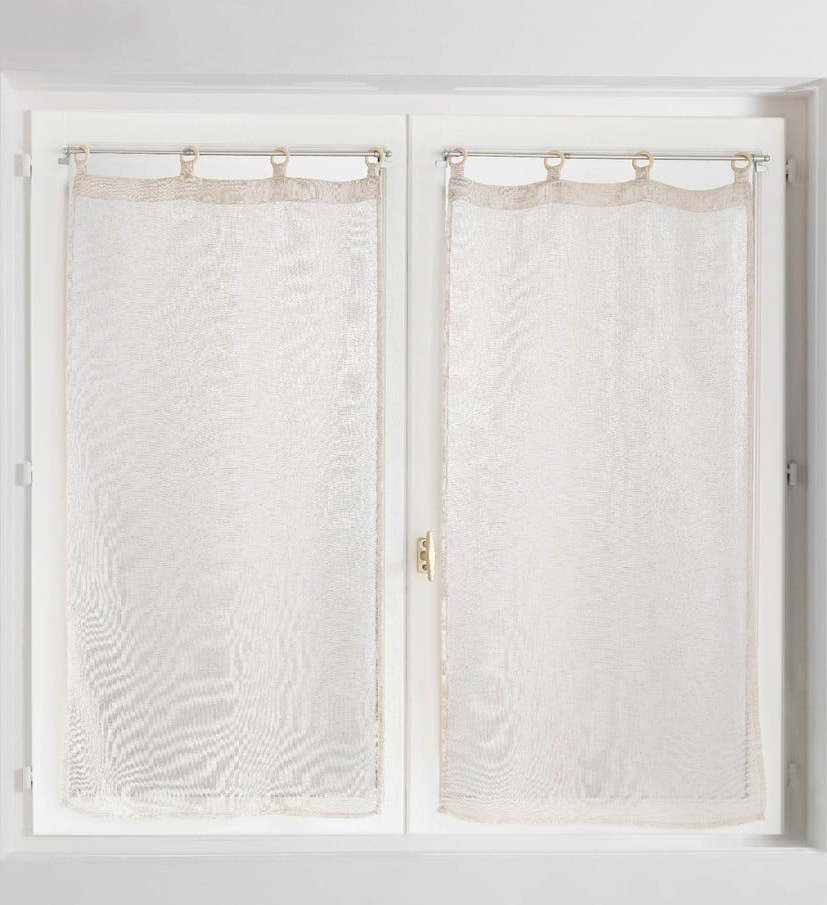 Béžové záclony v sadě 2 ks 60x120 cm Minalisa – douceur d'intérieur Douceur d intérieur