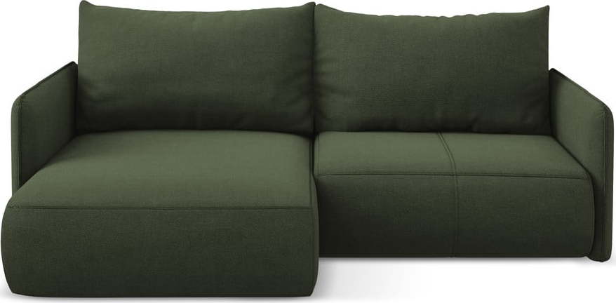 Zelená rozkládací/s úložným prostorem rohová pohovka (levý roh) Nanea – Makamii Makamii