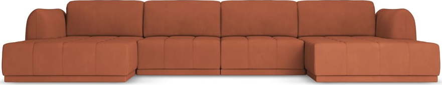 Oranžová rohová pohovka Hoku – Makamii Makamii