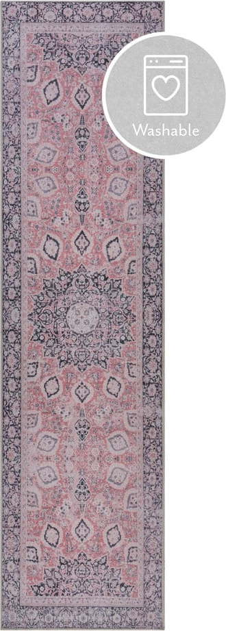 Růžový pratelný koberec běhoun 60x230 cm FOLD Somerton – Flair Rugs Flair Rugs