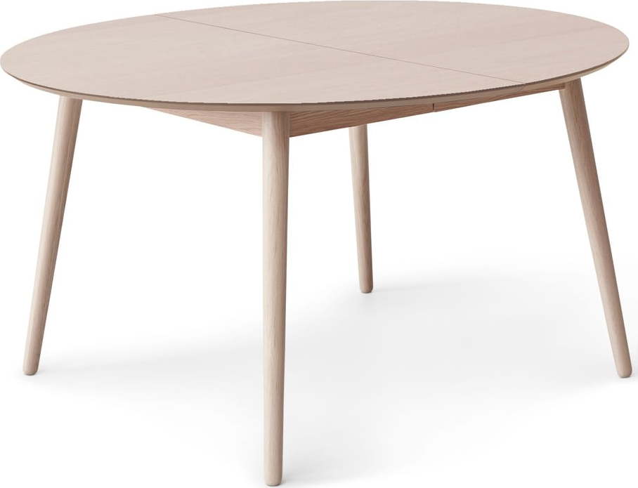 Kulatý rozkládací jídelní stůl s přídavnou deskou v dekoru dubu ø 135 cm Meza – Hammel Furniture Hammel Furniture