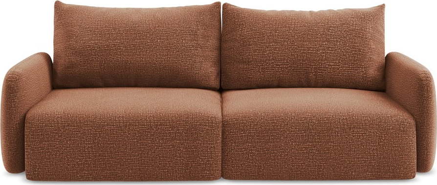 Rozkládací/s úložným prostorem pohovka v cihlové barvě 238 cm Kalena – Makamii Makamii