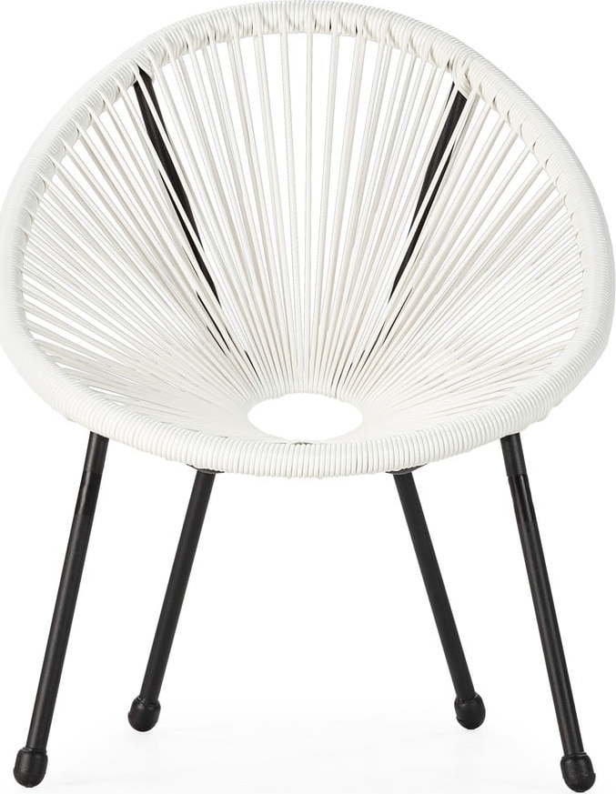 Dětské bílé křeslo z umělého ratanu Bonami Essentials Avocado