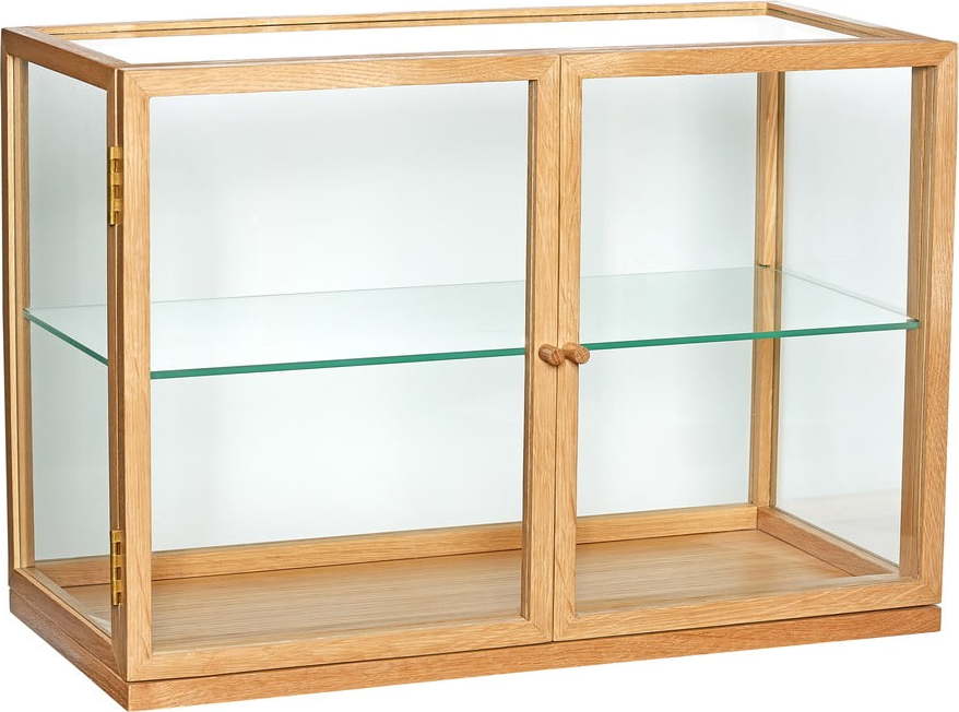 Vitrína v dekoru dubu v přírodní barvě 60x42x32 cm Poetic – Hübsch Hübsch