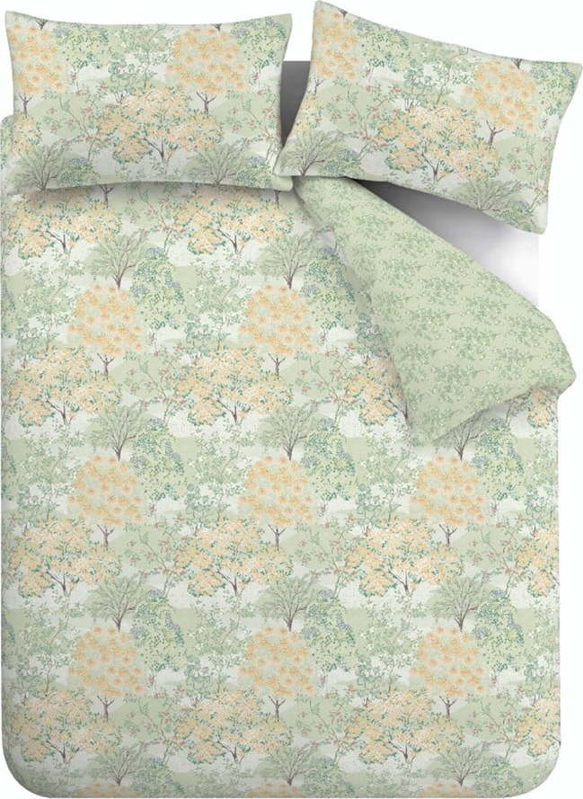 Zelené povlečení na dvoulůžko 200x200 cm Forest Blossom – Catherine Lansfield Catherine Lansfield