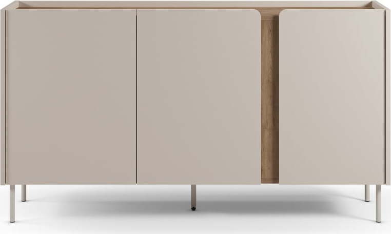 Komoda v dekoru dubu v krémovo-přírodní barvě 150x82