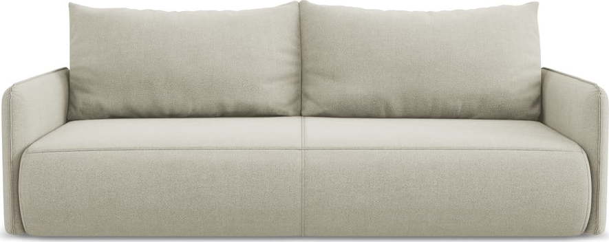 Krémová rozkládací/s úložným prostorem pohovka 216 cm Nanea – Makamii Makamii