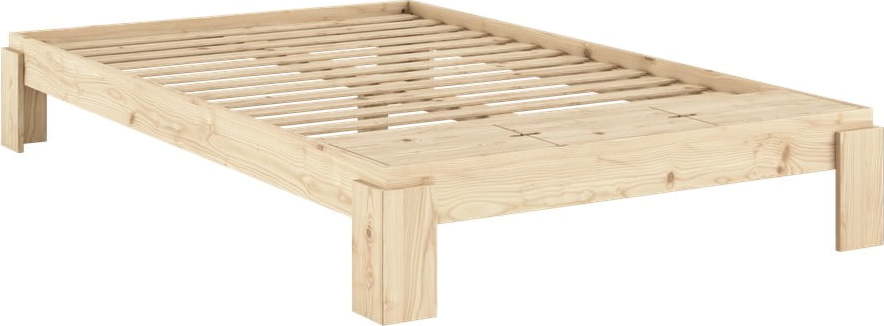 Dvoulůžková postel z borovicového dřeva s roštem v přírodní barvě 140x200 cm Layers – Karup Design Karup Design