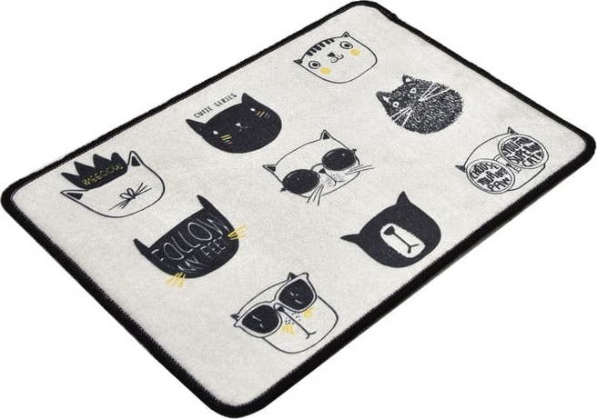 Černo-béžová koupelnová předložka 40x60 cm Cutie – Foutastic Foutastic