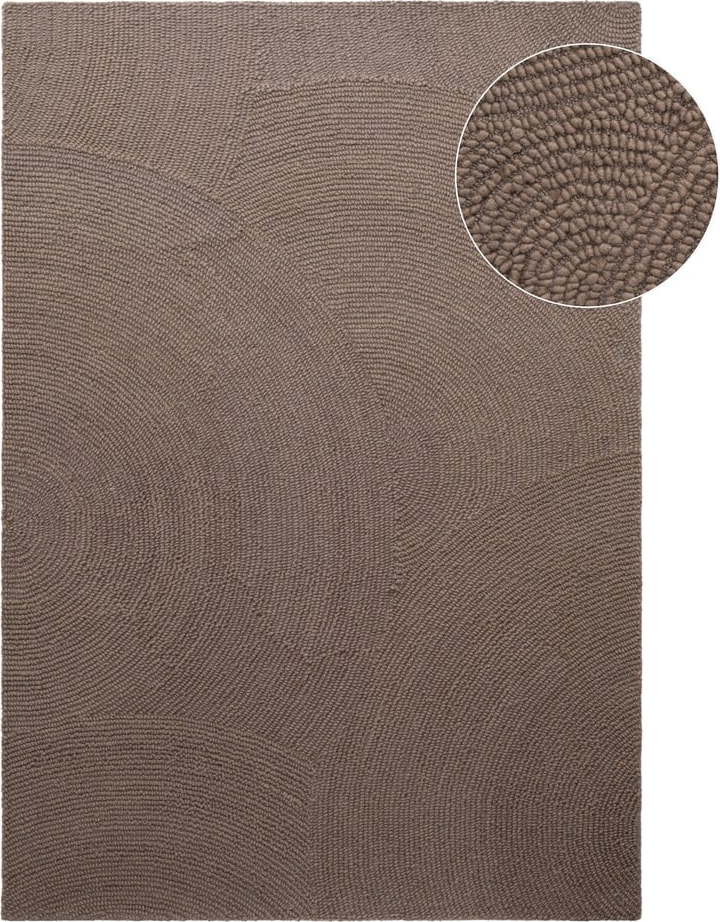Ručně tkaný vlněný koberec taupe 160x230 cm Eleni Taupe – Hanse Home Hanse Home
