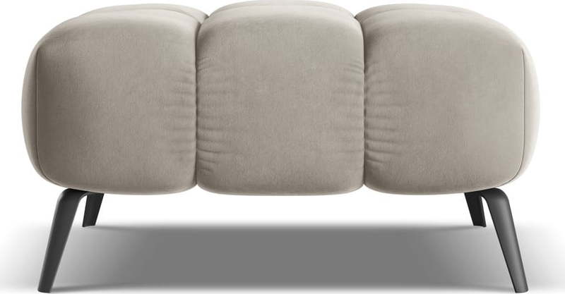 Béžová sametová podnožka Nalu – Makamii Makamii