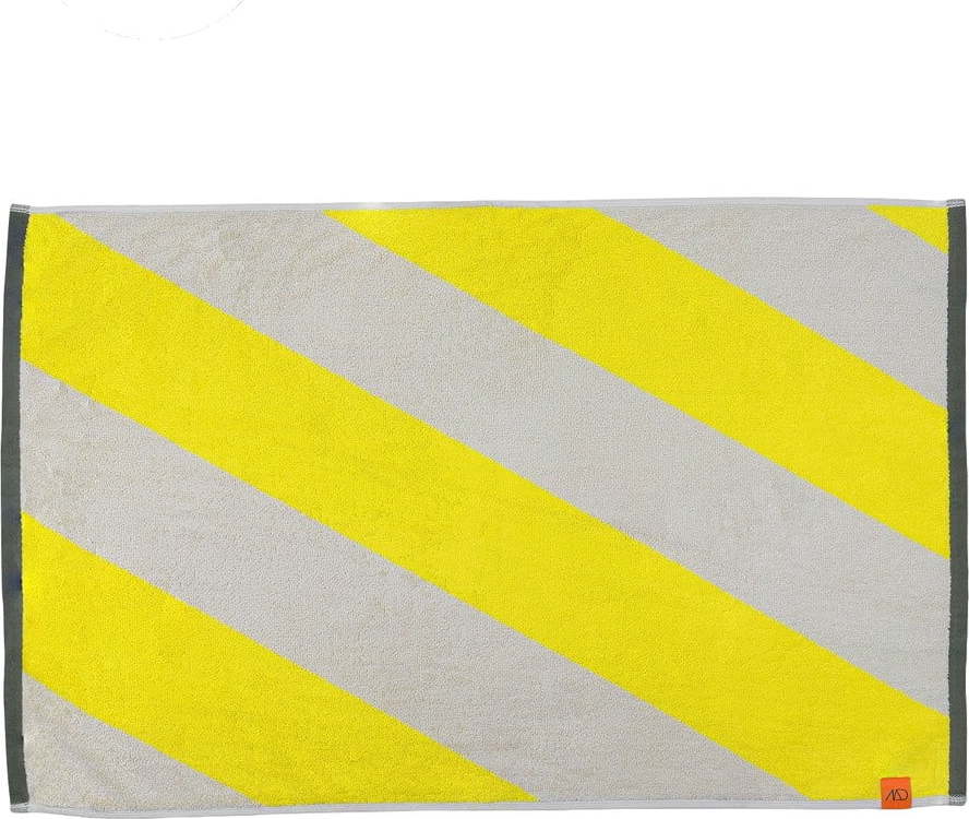 Žlutá koupelnová předložka z bio bavlny 50x80 cm Diagonal – Mette Ditmer Denmark Mette Ditmer Denmark