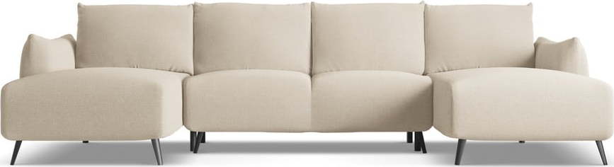 Béžová rohová pohovka Malie – Makamii Makamii