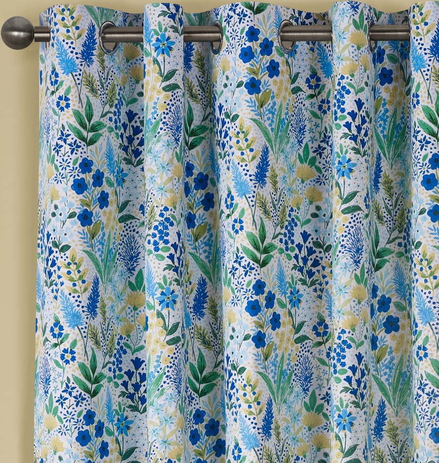 Zeleno-modré závěsy v sadě 2 ks 168x229 cm Tilly Floral – Catherine Lansfield Catherine Lansfield