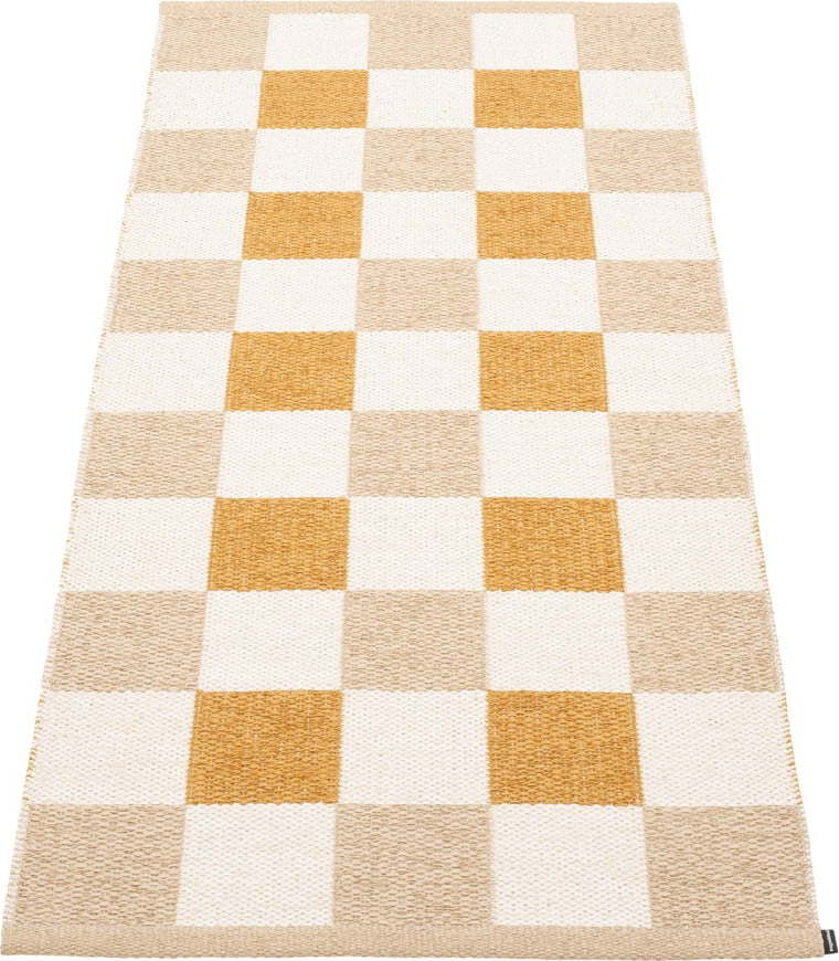 Okrově žluto-béžový vnitřní a venkovní běhoun 70x160 cm Pix Vanilla Ochre – Pappelina Pappelina