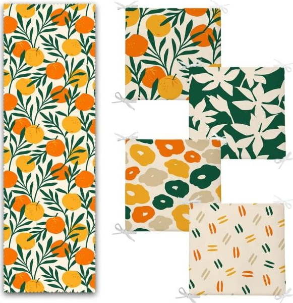 Set podsedáků a běhounu 5 ks Orange – Mila Home Mila Home