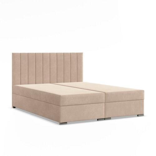 Čalouněná postel AGEN 180x200 cm s pružinovou matrací Béžová SG nabytek