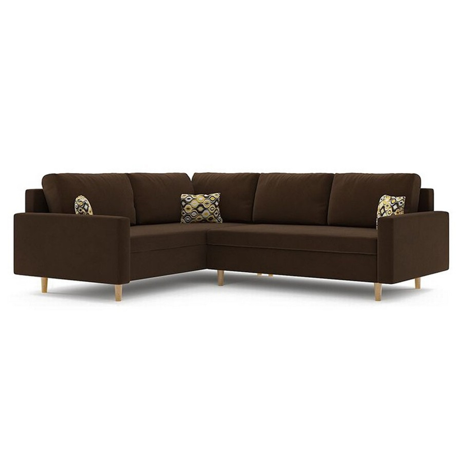 Rohová rozkládací sedací souprava ETNA II MODEL 3 Levá Hnědá Signal-nabytek