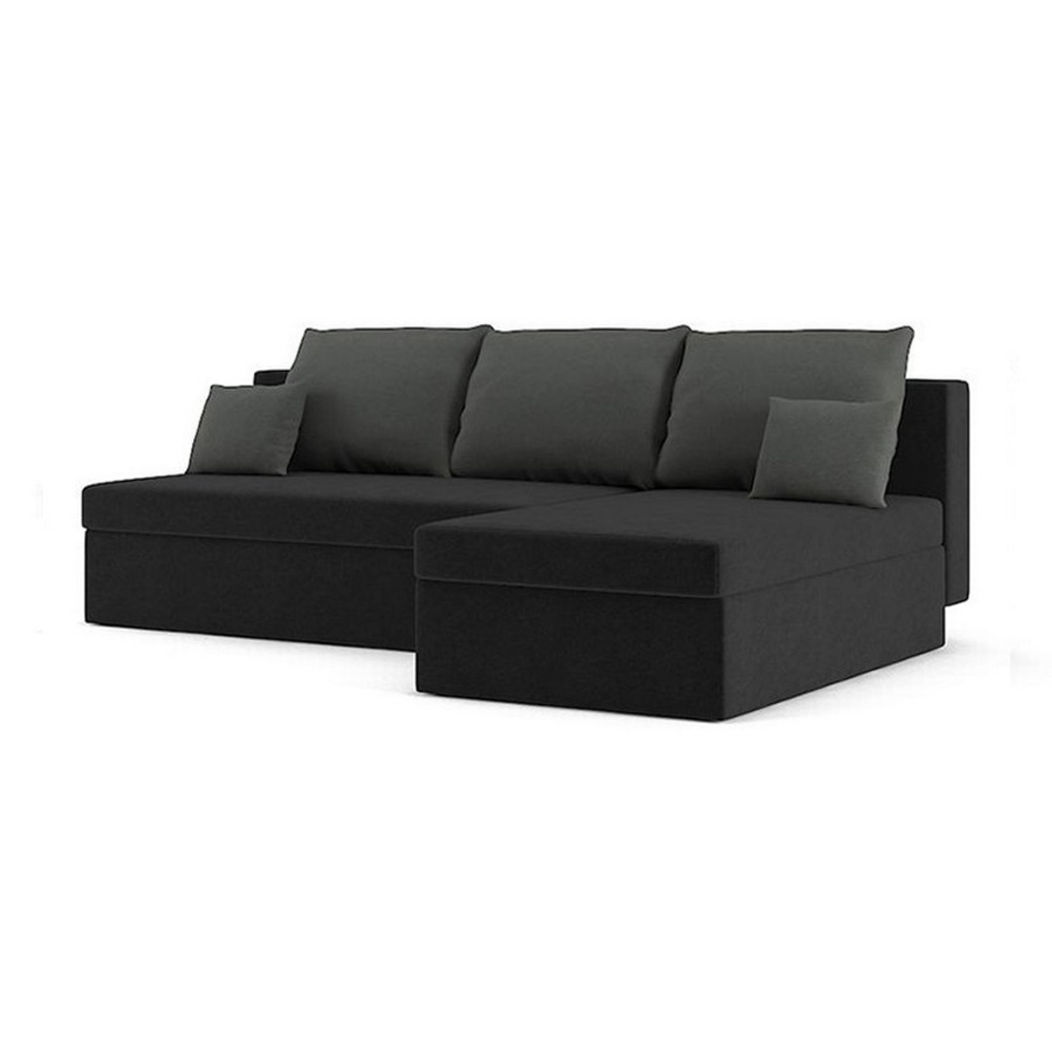 Rozkládací rohová sedací souprava MONAKO MODEL 3 Pravá Černá/šedá Signal-nabytek