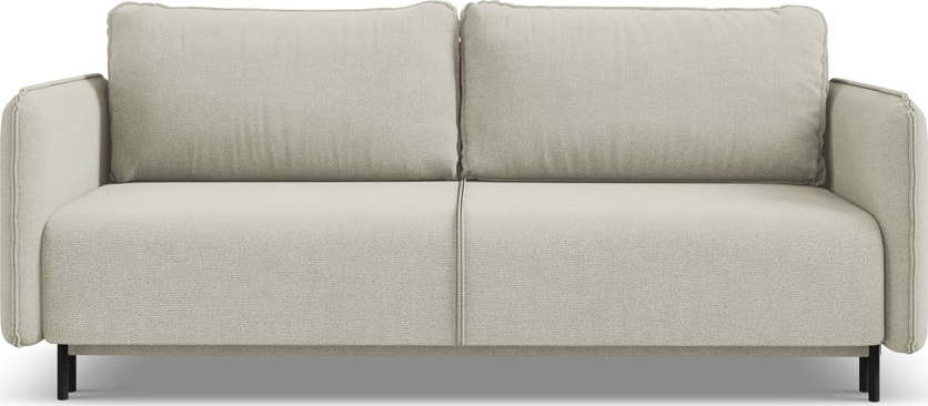 Béžová rozkládací/s úložným prostorem pohovka 226 cm Luana – Makamii Makamii