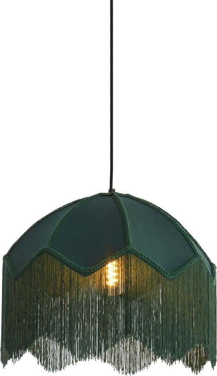 Závěsné svítidlo v petrolejové barvě s textilním stínidlem ø 40 cm Malacia – Light & Living Light & Living