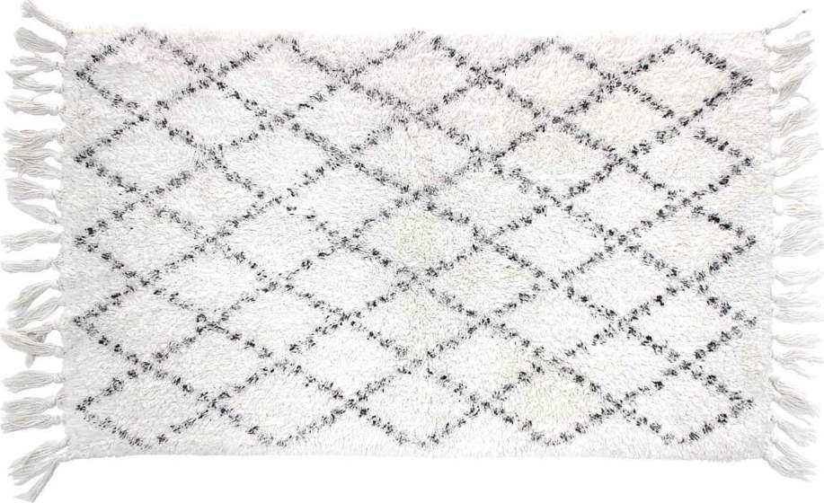 Bílá koupelnová předložka 50x80 cm Latika – douceur d'intérieur Douceur d intérieur