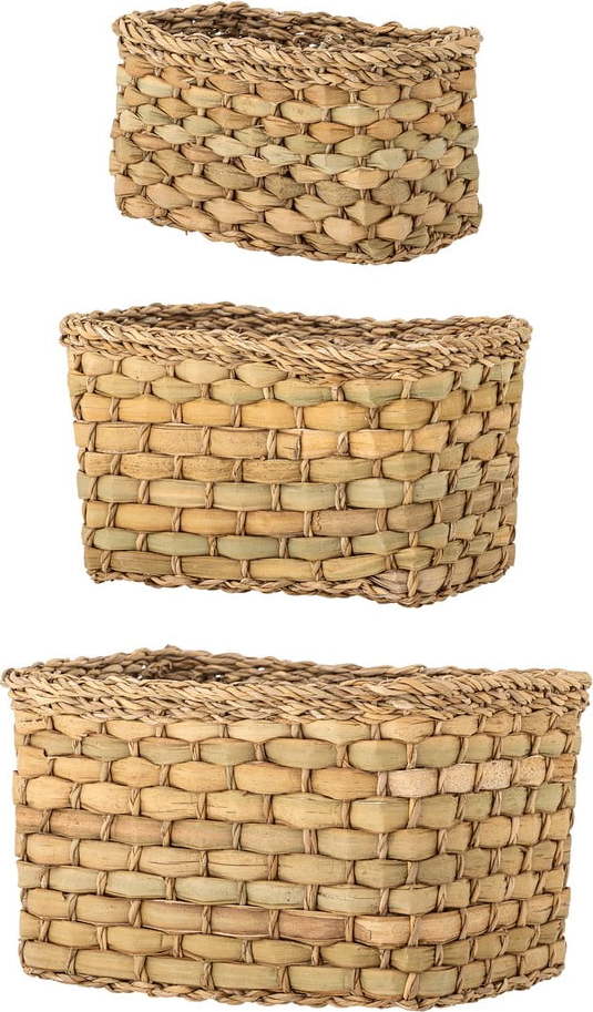 Košíky z mořské trávy v sadě 3 ks 26x16x16 cm Ramon – Bloomingville Bloomingville