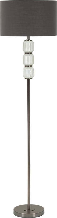 Šedá stojací lampa s textilním stínidlem (výška 163 cm) Bright – Mauro Ferretti Mauro Ferretti