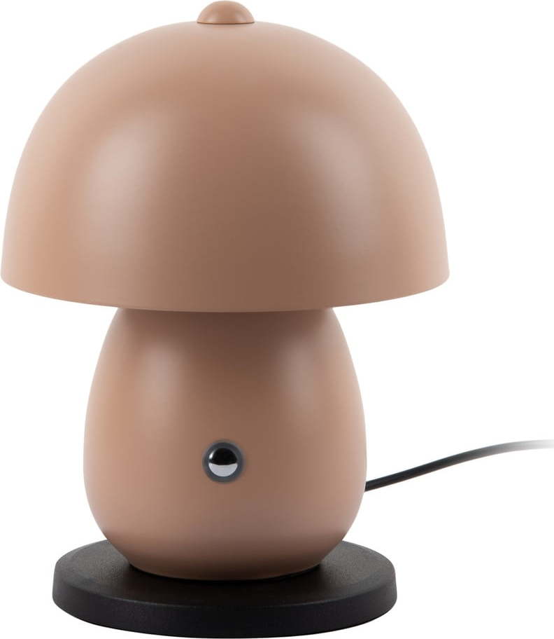 Světle hnědá LED stolní lampa s kovovým stínidlem (výška 18 cm) Mono LED – Leitmotiv Leitmotiv