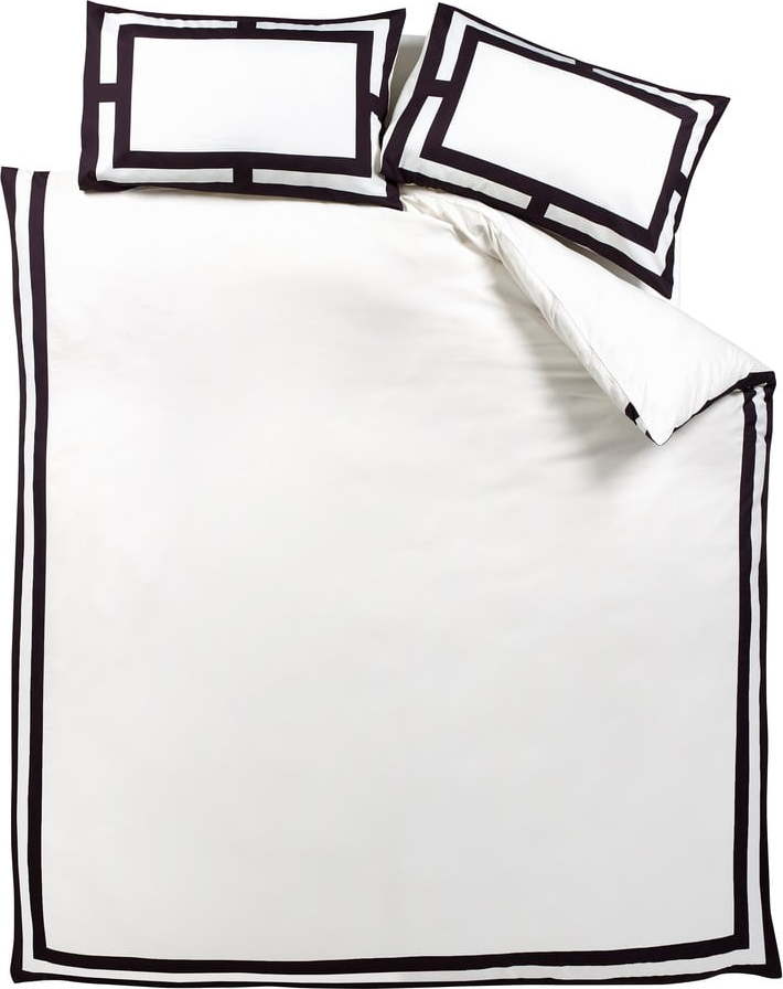 Černobílé povlečení na jednolůžko 135x200 cm Mono Panel – Catherine Lansfield Catherine Lansfield