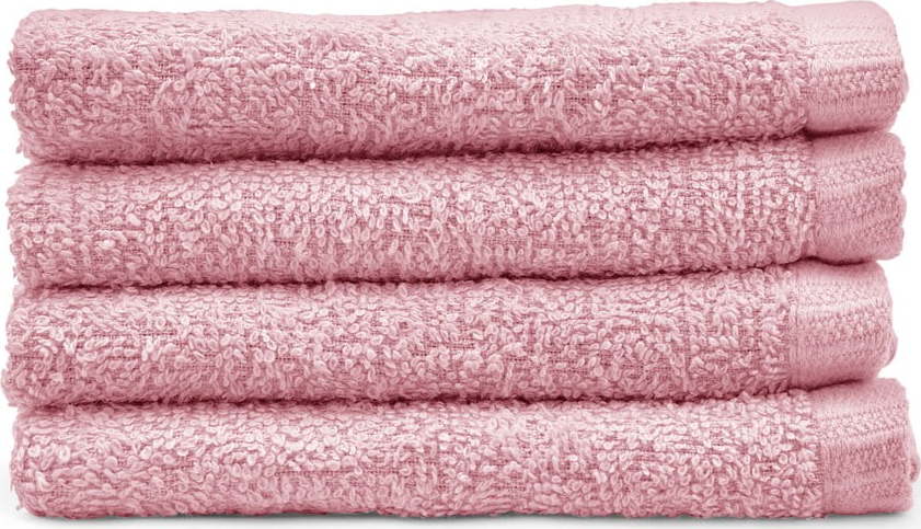 Růžové rychleschnoucí bavlněné ručníky v sadě 4 ks 30x30 cm Quick Dry – Catherine Lansfield Catherine Lansfield