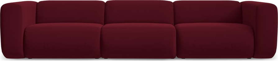 Vínová sametová pohovka 319 cm Ekahi – Makamii Makamii