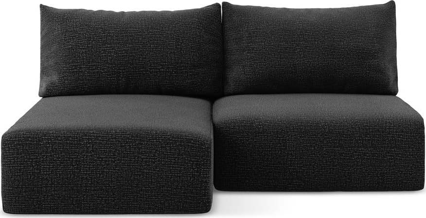 Černá rozkládací/s úložným prostorem rohová pohovka (levý roh) Kalena – Makamii Makamii