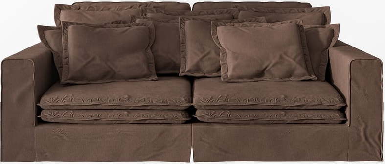 Tmavě hnědá pohovka 236 cm Nora – Ropez Ropez