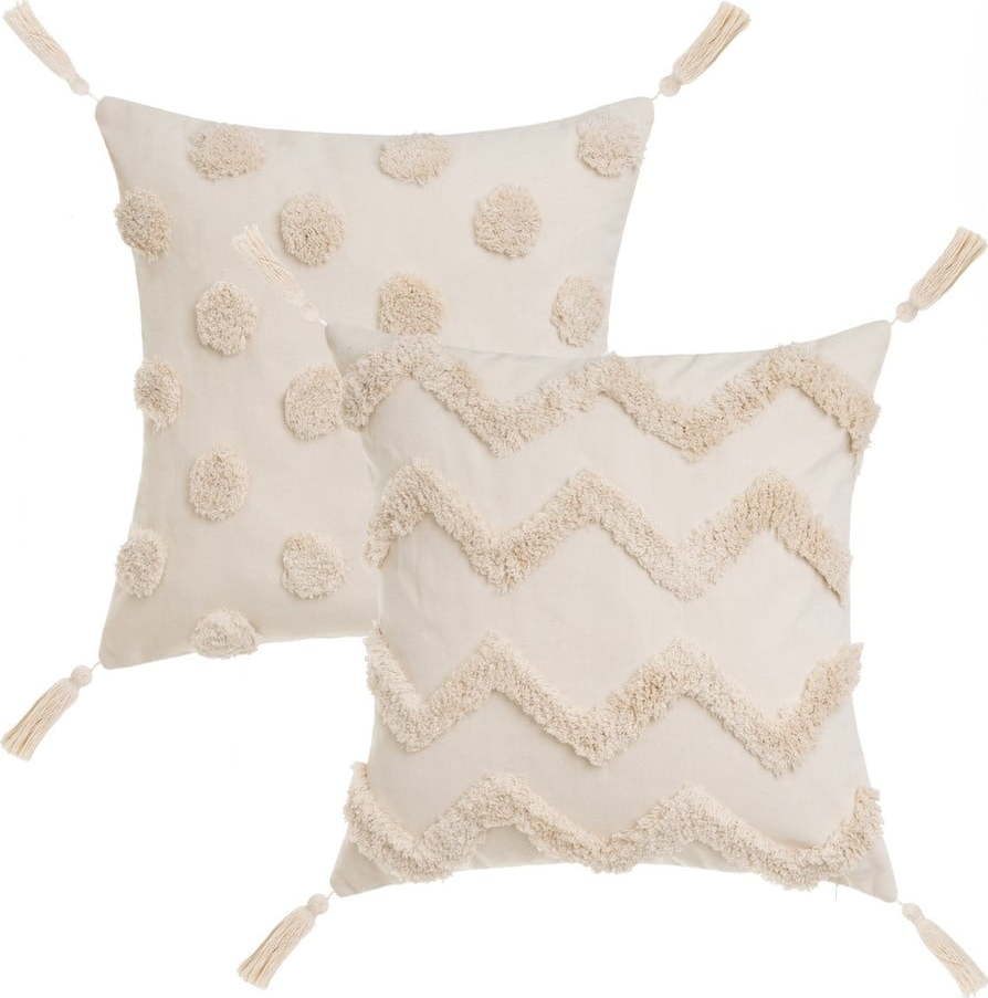 Dekorační polštáře v sadě 2 ks 45x45 cm Natural – Casa Selección Casa Selección