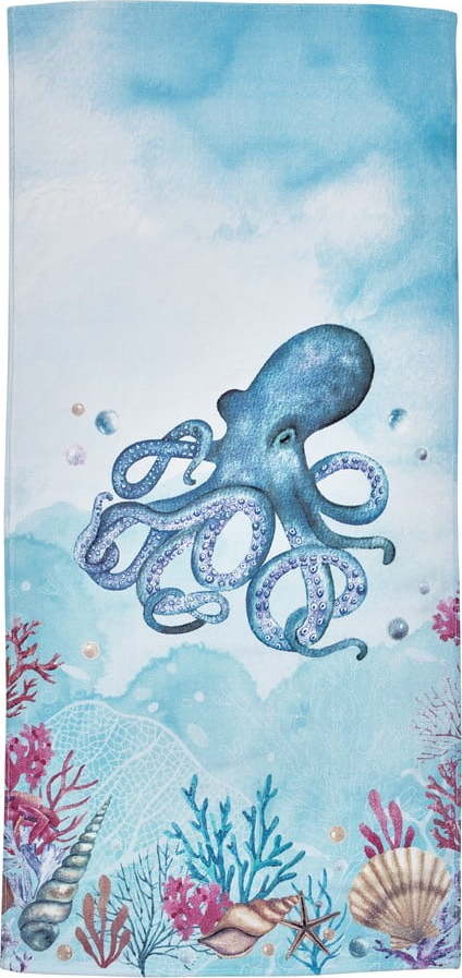 Modrá bavlněná plážová osuška 76x160 cm Octopus – Catherine Lansfield Catherine Lansfield