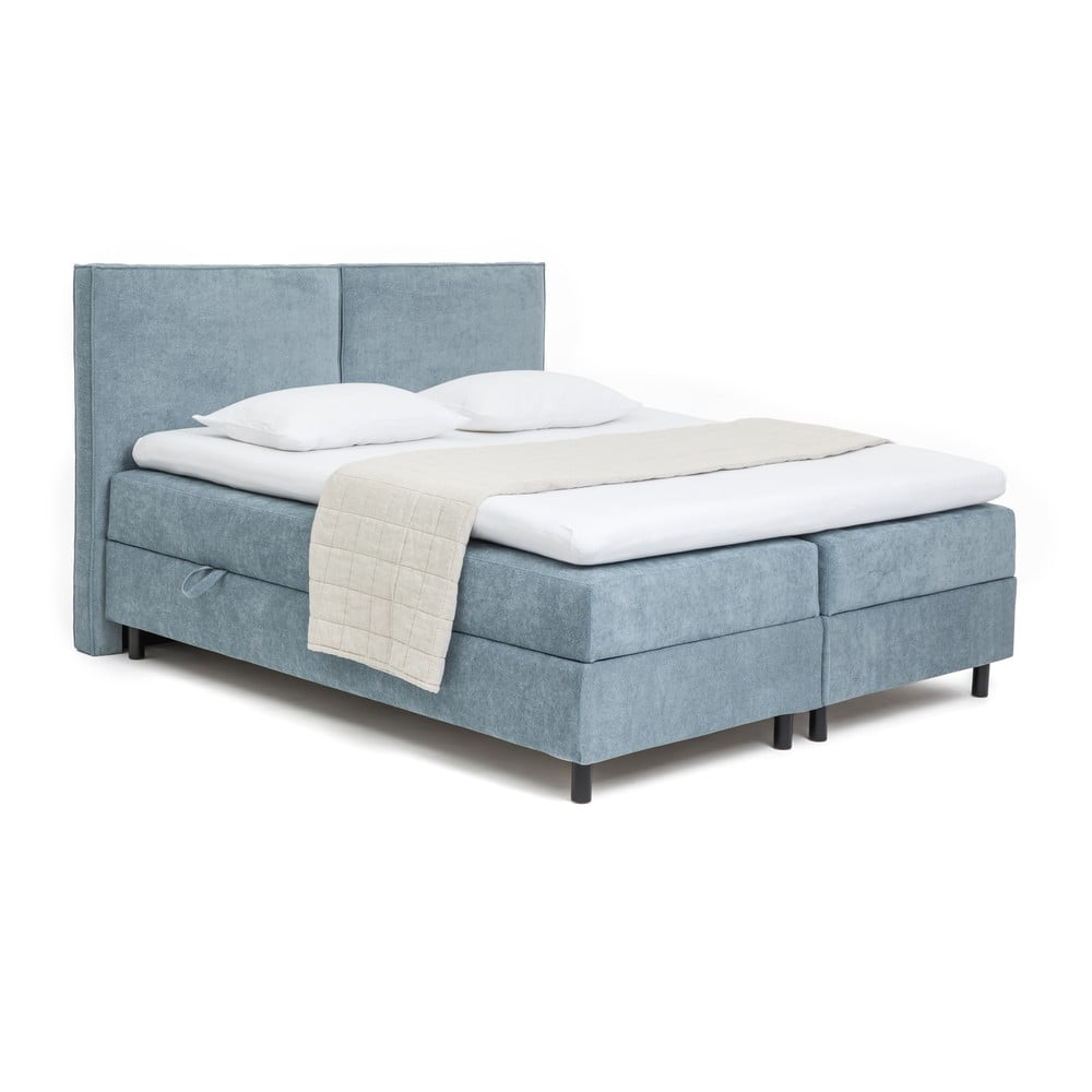 Modrá boxspring postel s úložným prostorem 160x200 cm Elva Bold – Bonami Selection Bonami Selection