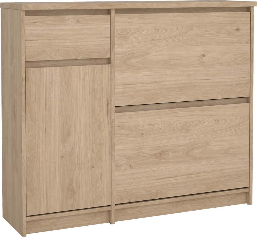 Výklopný botník v dekoru dubu v přírodní barvě 109x93x32 cm Naia – Tvilum Tvilum