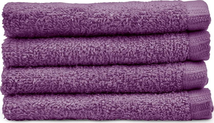 Fialové rychleschnoucí bavlněné ručníky v sadě 4 ks 30x30 cm Quick Dry – Catherine Lansfield Catherine Lansfield