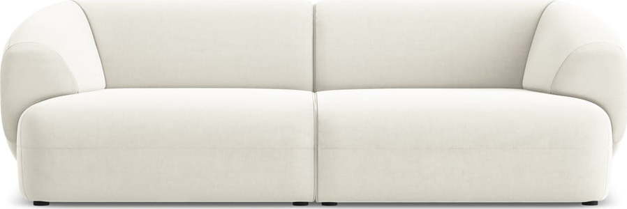 Bílá sametová pohovka 232 cm Moana – Makamii Makamii