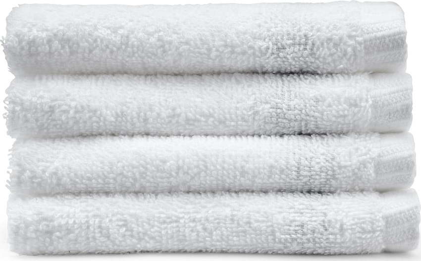 Bílé rychleschnoucí bavlněné ručníky v sadě 4 ks 30x30 cm Quick Dry – Catherine Lansfield Catherine Lansfield