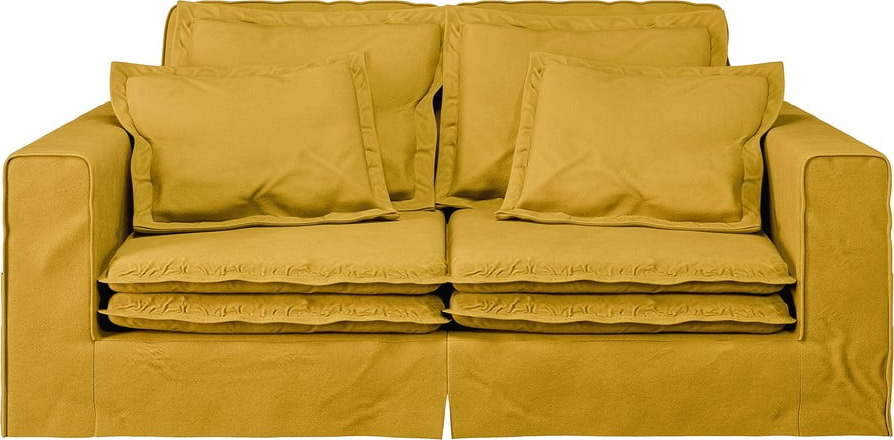 Žlutá pohovka 196 cm Nora – Ropez Ropez