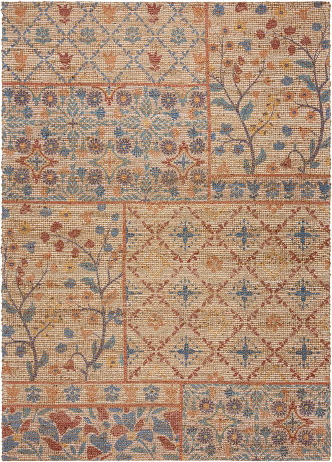 Ručně tkaný koberec s příměsí juty v přírodní barvě 160x230 cm Taylor Patchwork – Flair Rugs Flair Rugs