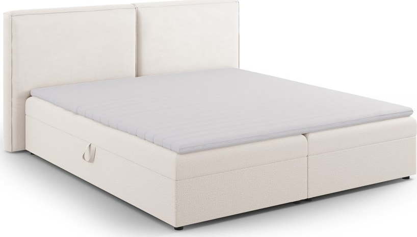 Krémová boxspring postel s úložným prostorem 160x200 cm Arendal – Cosmopolitan Design Cosmopolitan design