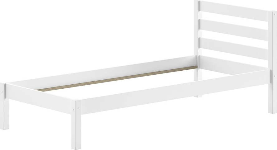 Bílá dětská postel z borovicového dřeva bez roštu 90x200 cm Pino – Vipack Vipack