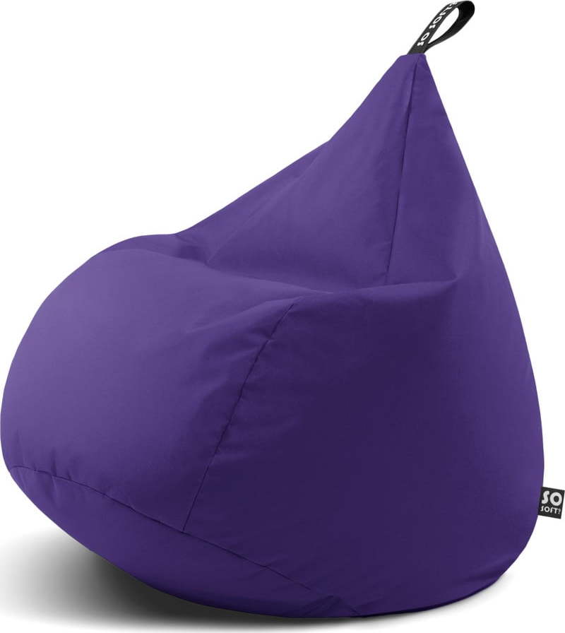 Fialový sedací vak Drop L – So Soft? So Soft?