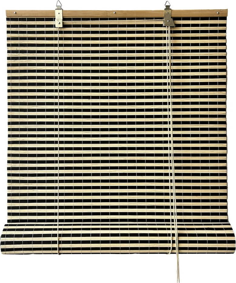 Černá/v přírodní barvě bambusová roleta 200x160 cm Vela – Gardinia Gardinia
