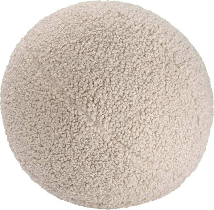 Světle hnědý dětský pohovkový polštář z textilie bouclé Ball – Wigiwama Wigiwama