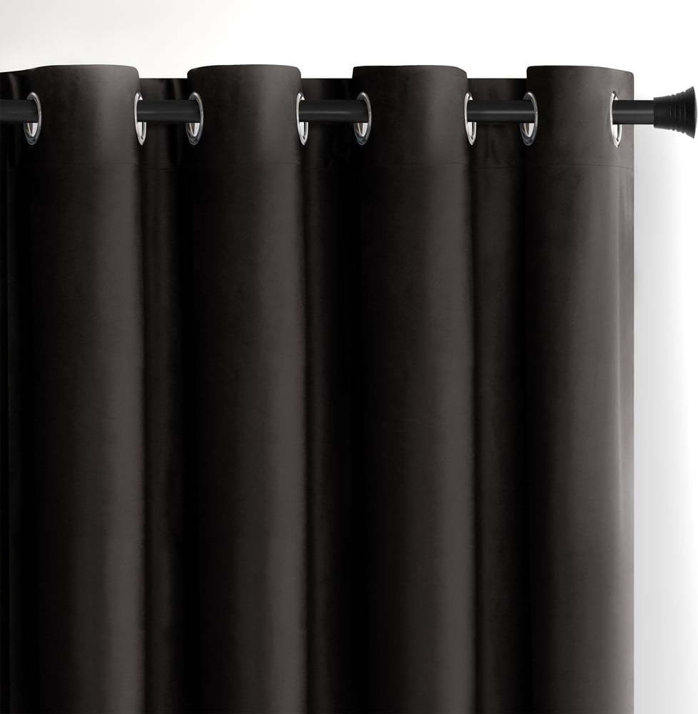 Černý sametový dimout závěs 140x245 cm Eyelets – Restilo Restilo